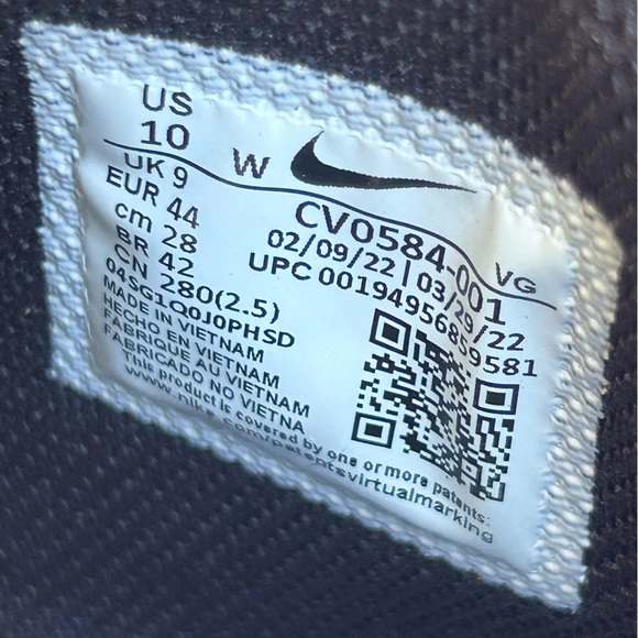 Nike Alpha Menace 3 Shark Black Football Mid Top Cleats | Men’s Size 10 - Picture 3 of 10